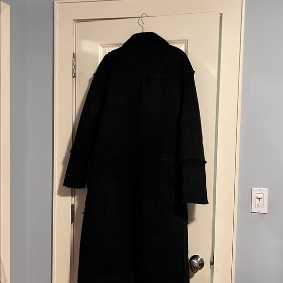 ZARA faux Suede/shearling Reversible coat, Sz M - Picture 4 of 4